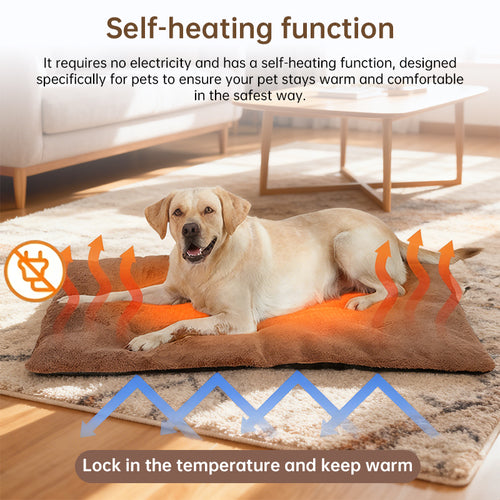Energy-Free Pet Warmer Pad - Thick Thermal Mat for Dog Houses & Cat Beds, Lavable Non-Slip Heating Mat for All Seasons Use