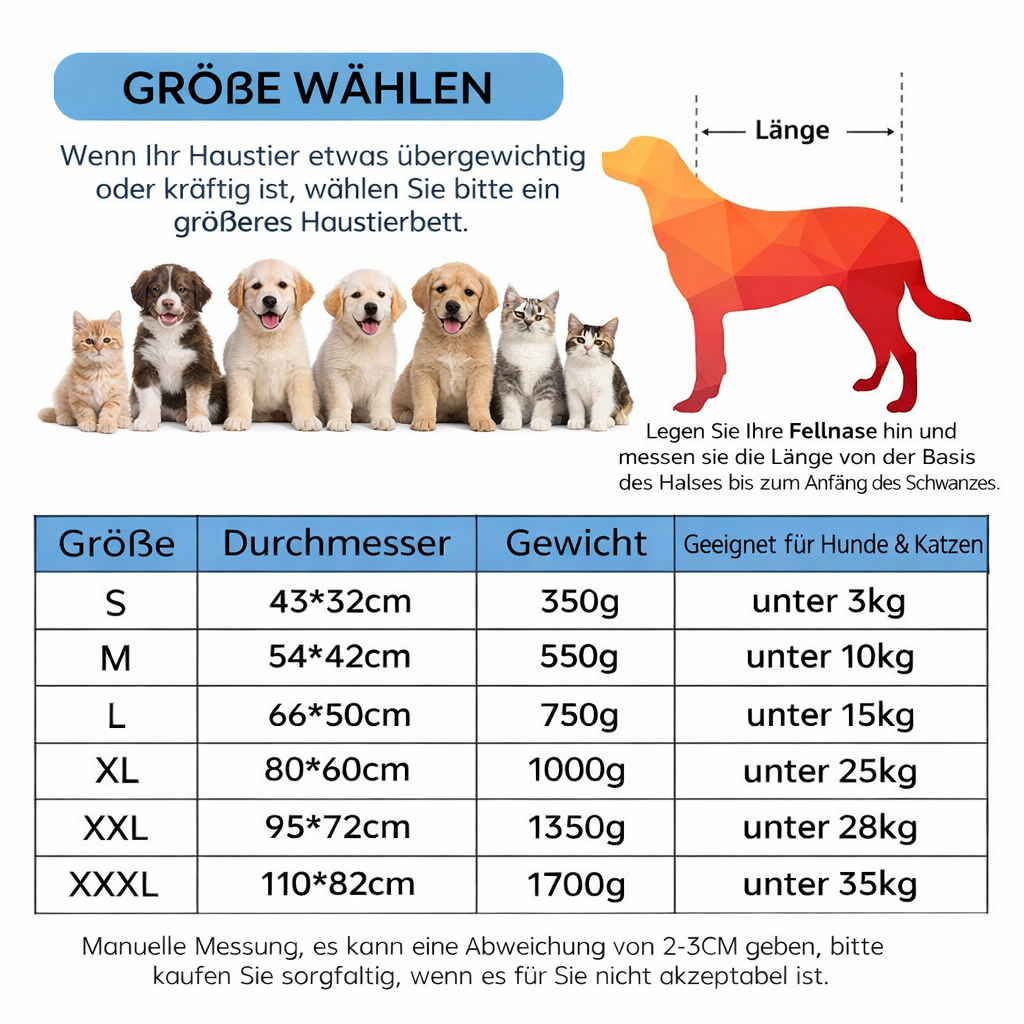 Kuschelbett für Hunde & Katzen